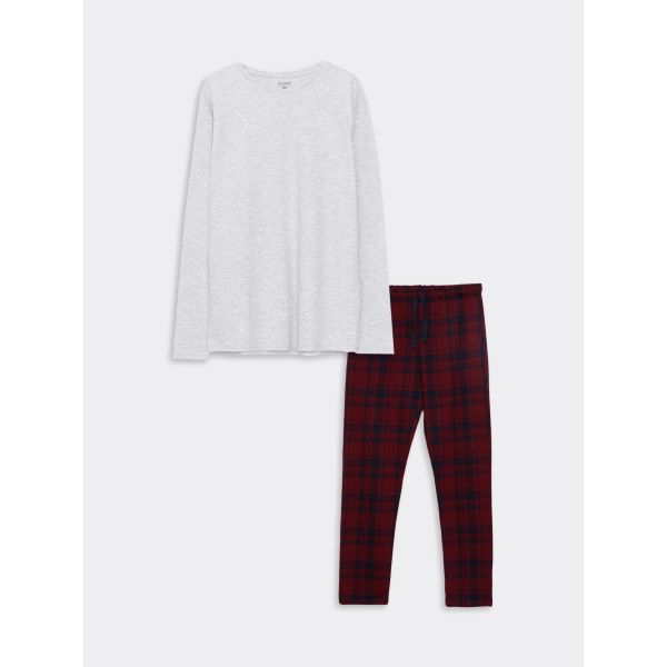 Standard Fit Plaid Men's Pajama Set