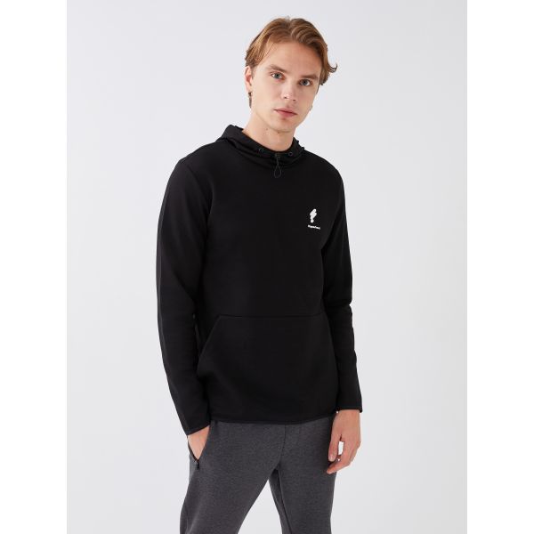 Hooded Long Sleeve Printed Men's Sports Hoodie