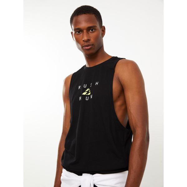 Crew Neck Printed Men's Sleeveless T-Shirt