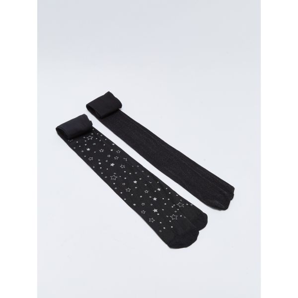 Patterned Girl Pantyhose 2-Pack