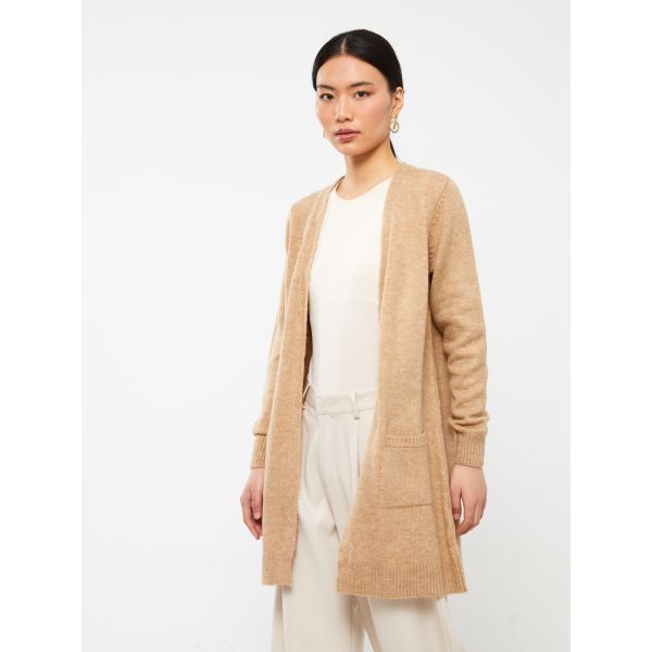 Shawl Neck Regular Long Sleeve Women's Tricot Cardigan