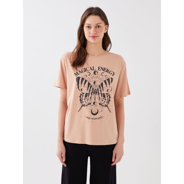 Women's Crew Neck Printed T-Shirt